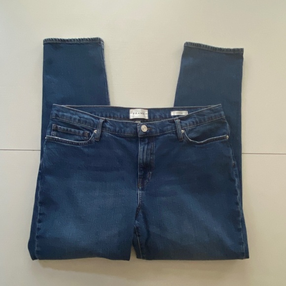 FRAME Women's Le Garcon Boyfriend Mid Rise Jeans Othello Wash Sz 32 - Picture 5 of 16